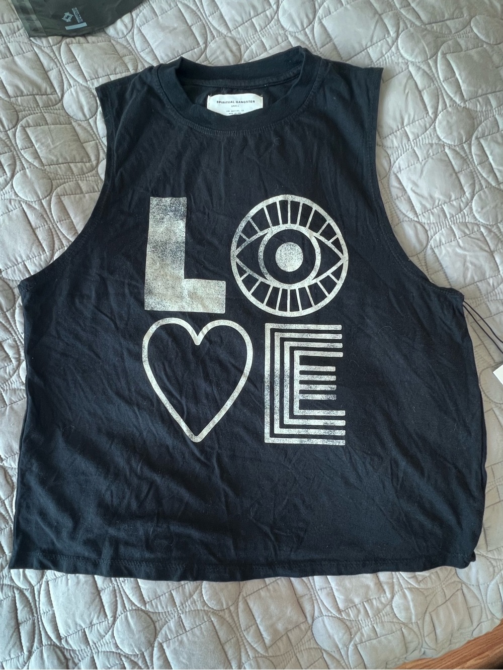 Spiritual Gangster Black 'LOVE' Graphic Tank - Picture 5 of 16